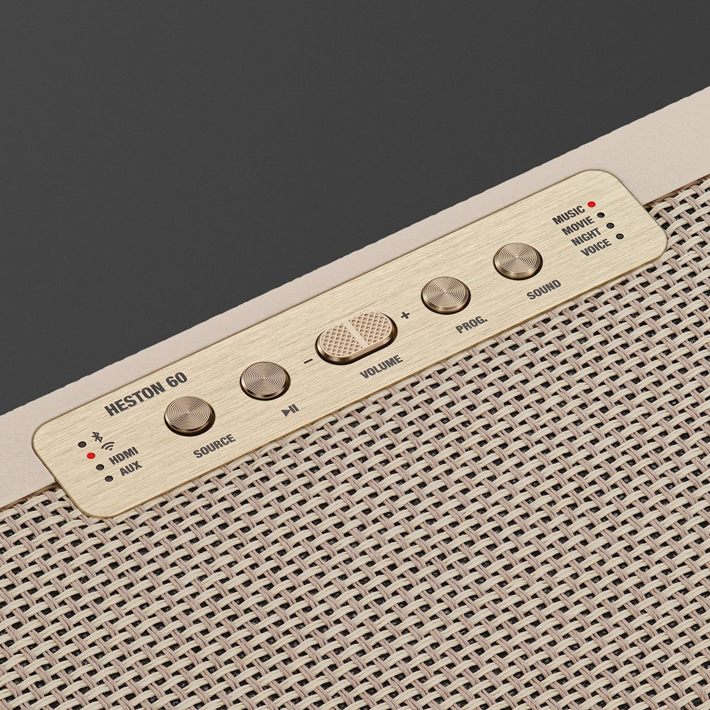 Marshall HESTON 60 TV soundbar with immersive Audio Cream