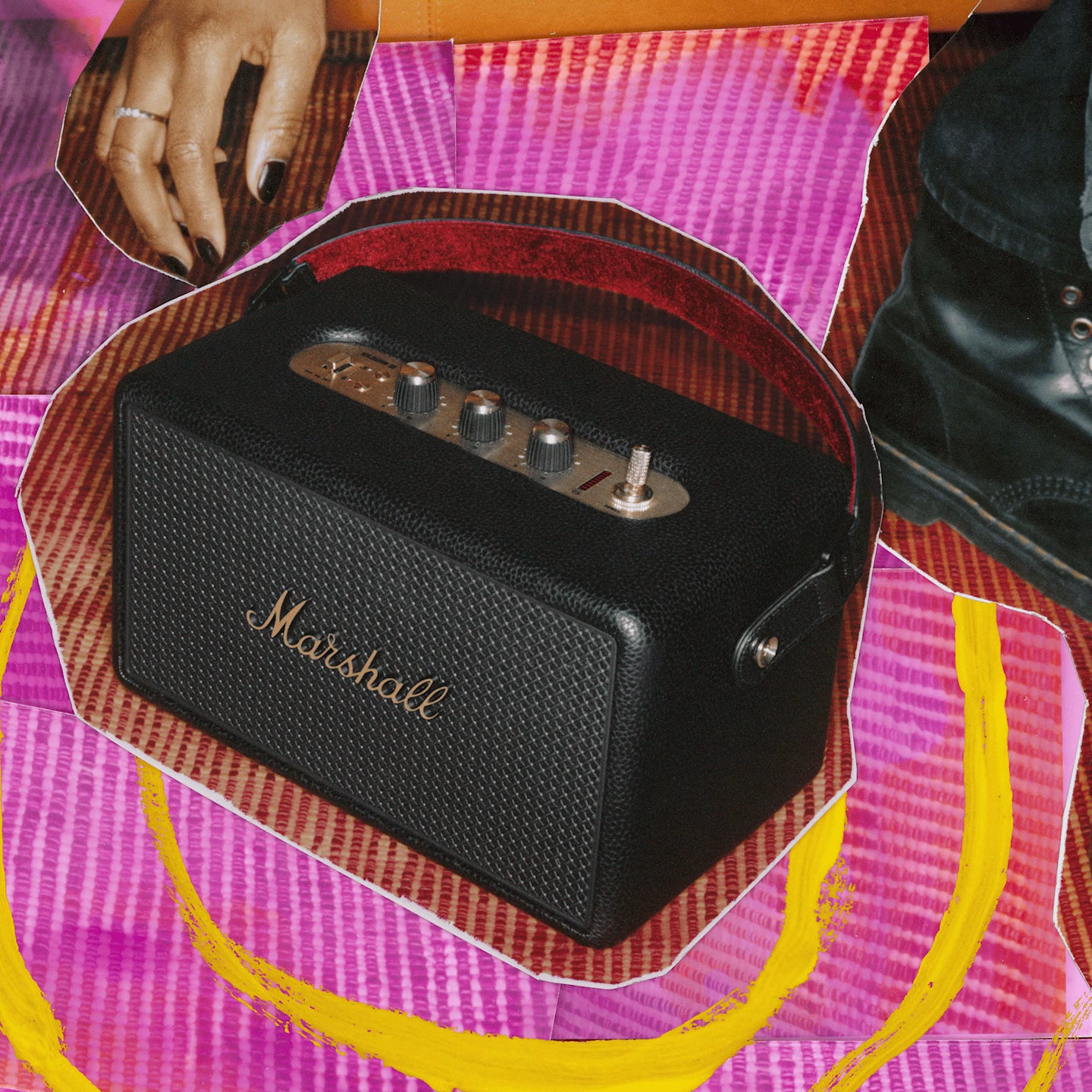Marshall KILBURN III Wireless speaker with 50+ hours Playtime Black and Brass