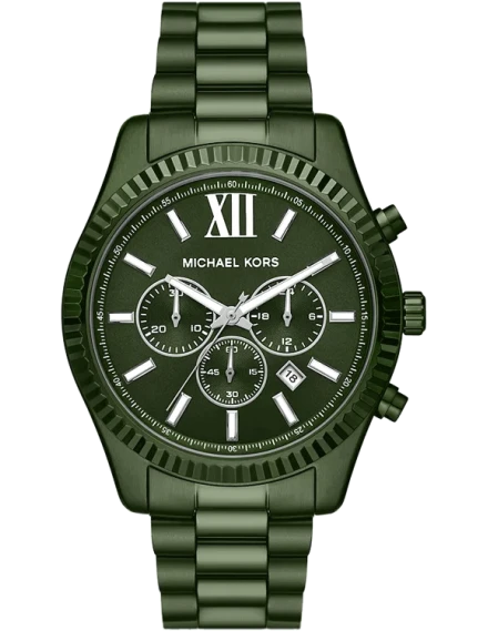 MK9166 Michael Kors | Lexington Chrono Green Dial Watch (Men)