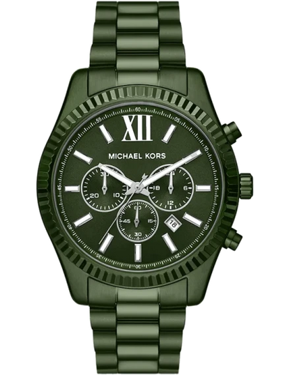 MK9166 Michael Kors | Lexington Chrono Green Dial Watch (Men)