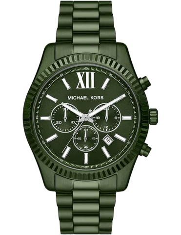 MK9166 Michael Kors | Lexington Chrono Green Dial Watch (Men) - Buy Now at Sai Creations Watches