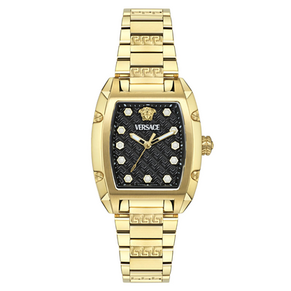 Versace Dominus Black Dial Gold-Tone Women's Watch - VE8K00524