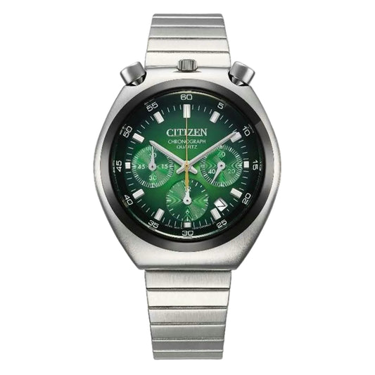 Citizen Quartz Tsuno Green Dial Analog Chronograph Men's Watch AN3714-76W