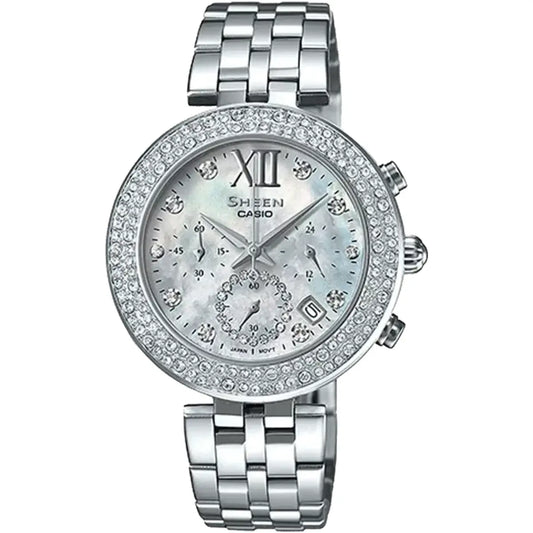 Casio SHE-5518D-7AUDR SX118 Sheen Analog White Dial Women's Watch-