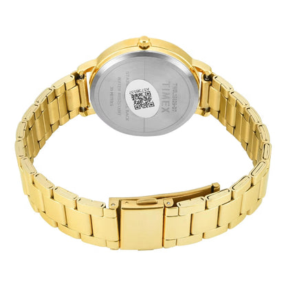 Timex Champagne Round Dial Analog Women's Watch TWEL15829