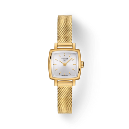 Gold Tissot watch on a white background