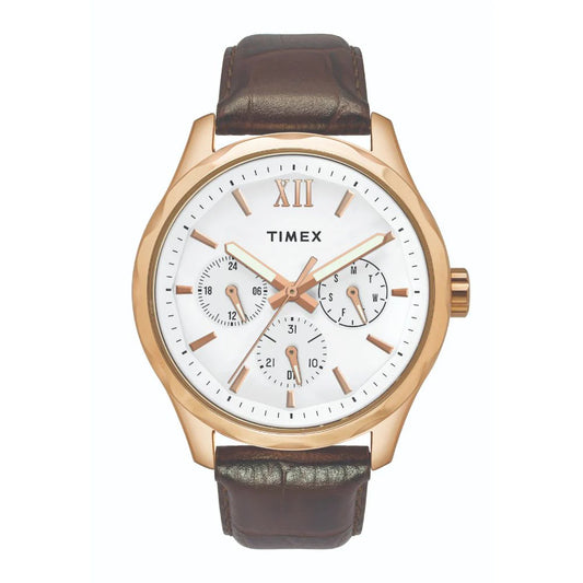 Timex Empera Men's White Dial Round Case Multifunction  Watch -TW0TG7600