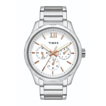 Timex Empera Men's White Dial Round Case Multifunction Watch -TW0TG7602