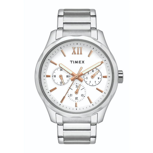 Timex Empera Men's White Dial Round Case Multifunction Watch -TW0TG7602