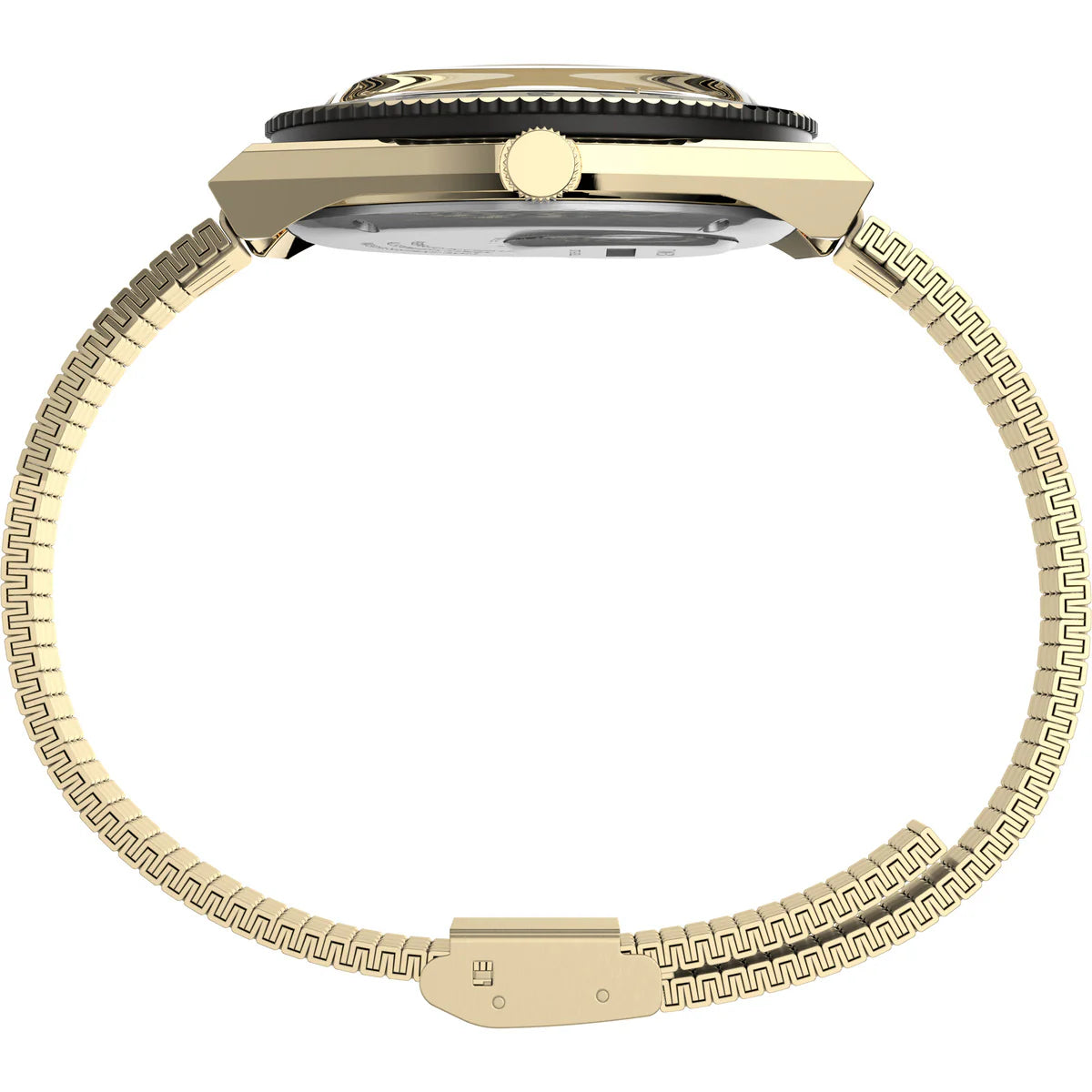 Q Timex Reissue St Steel Bracelet Gold Beige Dial Watch (Men) - TW2V18700U9