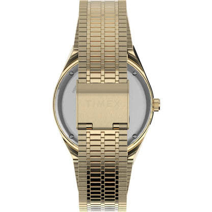 Q Timex Reissue St Steel Bracelet Gold Beige Dial Watch (Men) - TW2V18700U9