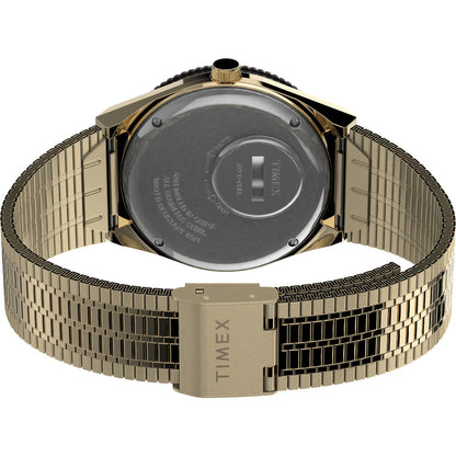 Q Timex Reissue St Steel Bracelet Gold Beige Dial Watch (Men) - TW2V18700U9