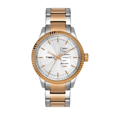 TWEG15103 Timex | E Class Round Silver Dial St Steel Watch (Men) - Buy Now at Sai Creations Watches