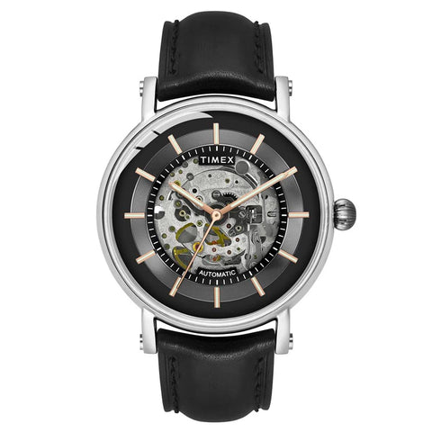 Timex E Class Men's Black Dial Round Automatic Function Watch -TWEG16716 - Buy Now at Sai Creations Watches
