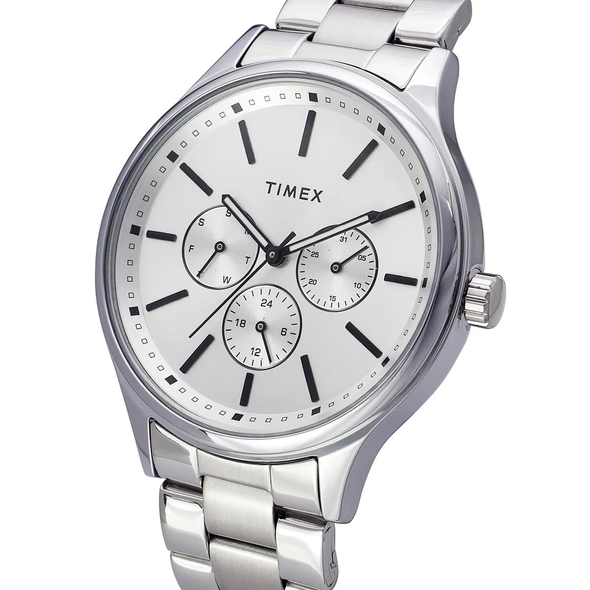 Timex Fashion Men's Silver Dial Round Case Multifunction Watch TWEG18409