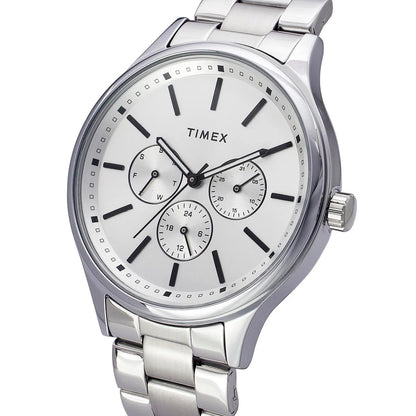 Timex Fashion Men's Silver Dial Round Case Multifunction Watch TWEG18409