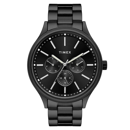 Timex Fashion Men's Black Dial Round Case Multifunction Watch - TWEG18410