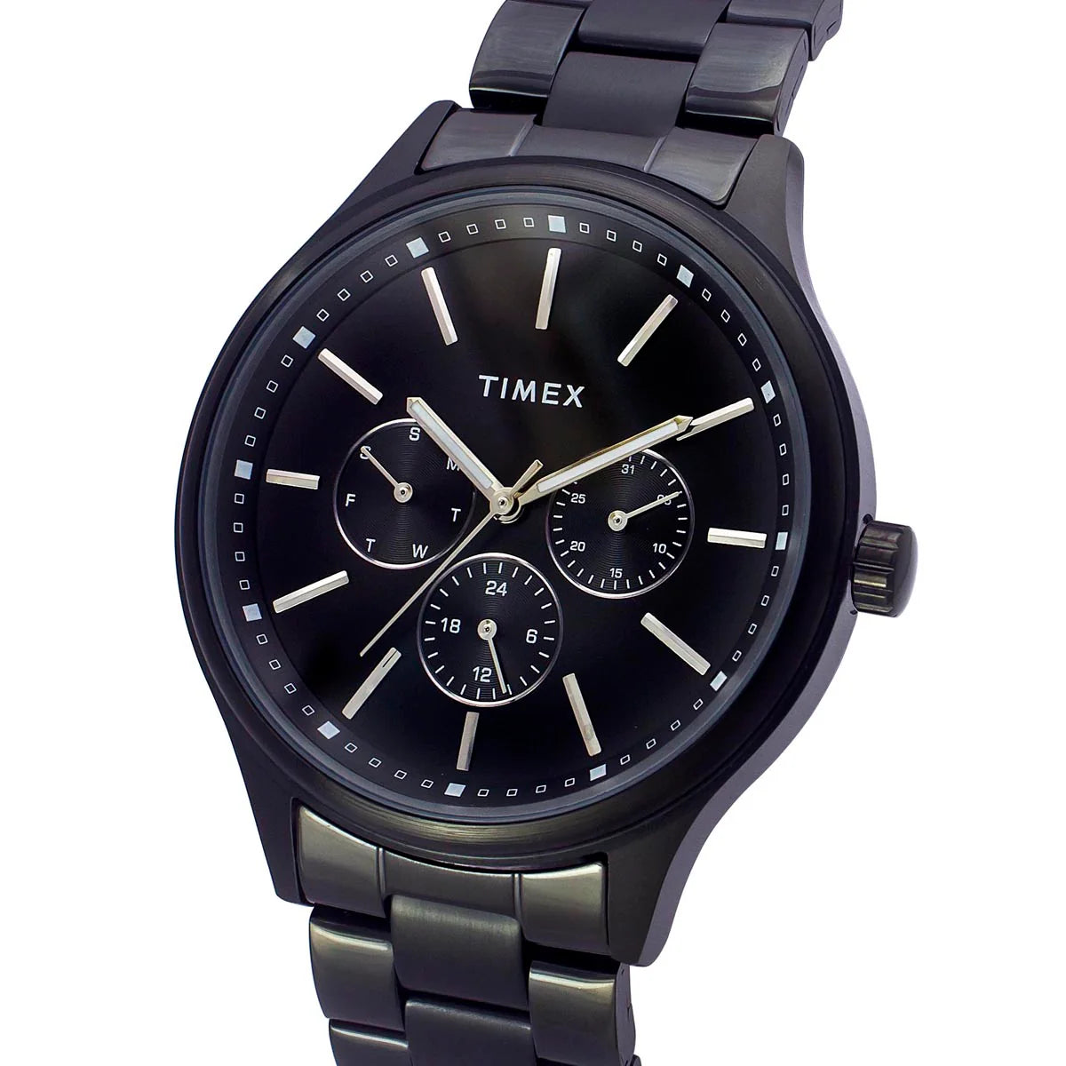 Timex Fashion Men's Black Dial Round Case Multifunction Watch - TWEG18410