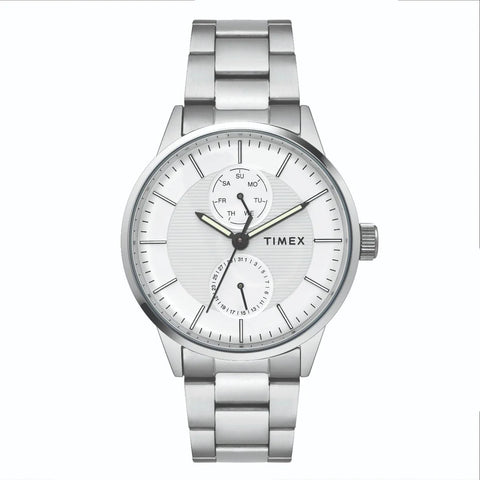 Timex Men's Silver Dial Analog Stainless Steel Watch TWEG19900 - Buy Now at Sai Creations Watches
