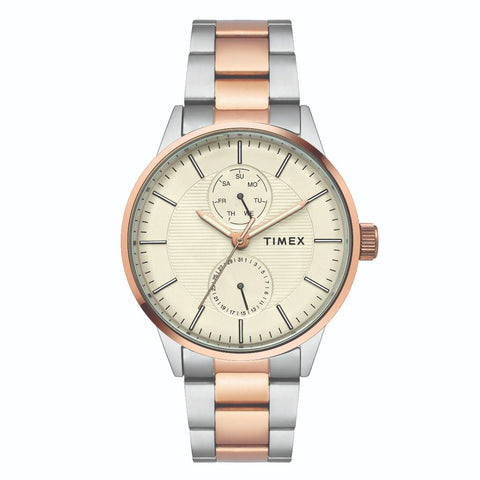 Timex Fashion Men's Beige Dial Round Case Multifunction Watch -TWEG19902 - Buy Now at Sai Creations Watches