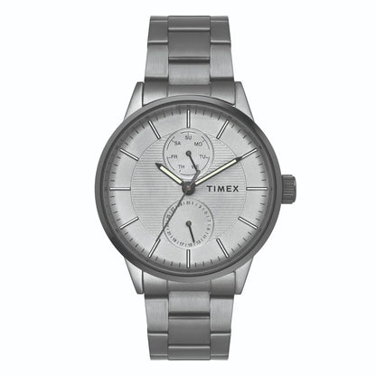 Timex Fashion Men's Grey Dial Round Case Multifunction Watch -TWEG19904