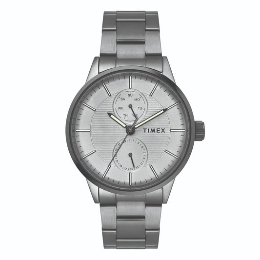 Timex Fashion Men's Grey Dial Round Case Multifunction Watch -TWEG19904