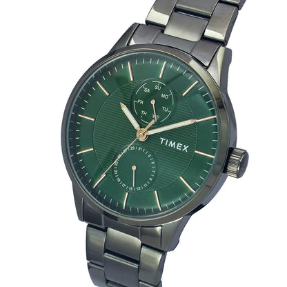 Timex Fashion Men's Green Dial Round Case Multifunction Watch -TWEG19905