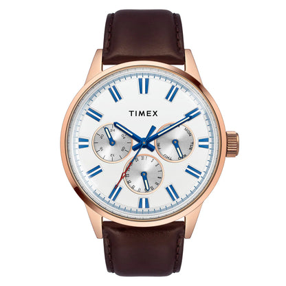 Timex Fashion Men White Dial Round Case Multifunction Watch -TWEG19908