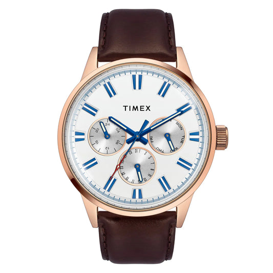 Timex Fashion Men White Dial Round Case Multifunction Watch -TWEG19908