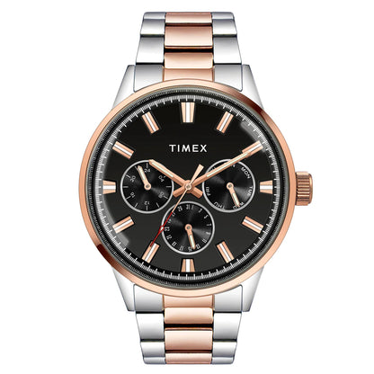 Timex Fashion Men Black Round Multifunction Dial Watch TWEG19910