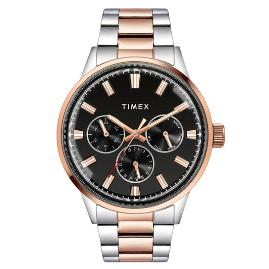 Timex Fashion Men Black Round Multifunction Dial Watch TWEG19910