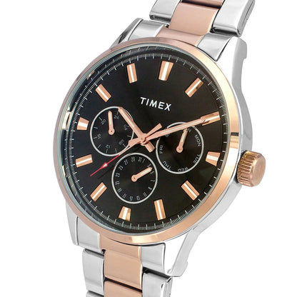 Timex Fashion Men Black Round Multifunction Dial Watch TWEG19910