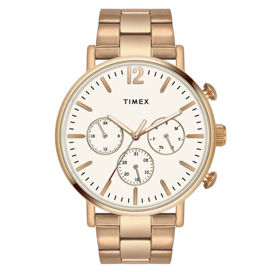 Timex Fashion Men's Silver Dial Round Case Multifunction Watch -TWEG20009
