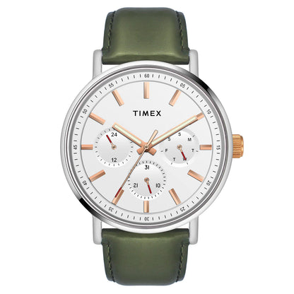 Timex Fashion Men's White Dial Round Case Multifunction Watch -TWEG20015