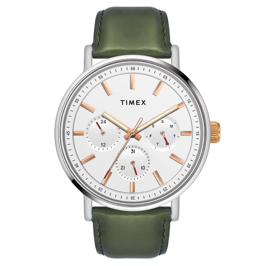 Timex Fashion Men's White Dial Round Case Multifunction Watch -TWEG20015