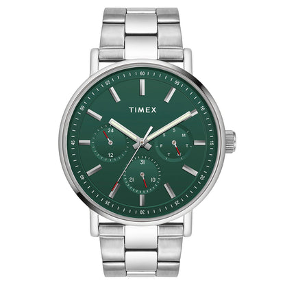 Timex Fashion Men's Green Round Multifunction Dial Watch -TWEG20017