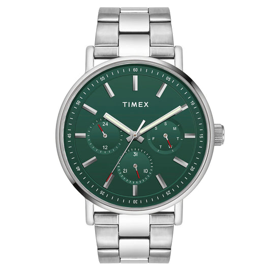 Timex Fashion Men's Green Round Multifunction Dial Watch -TWEG20017