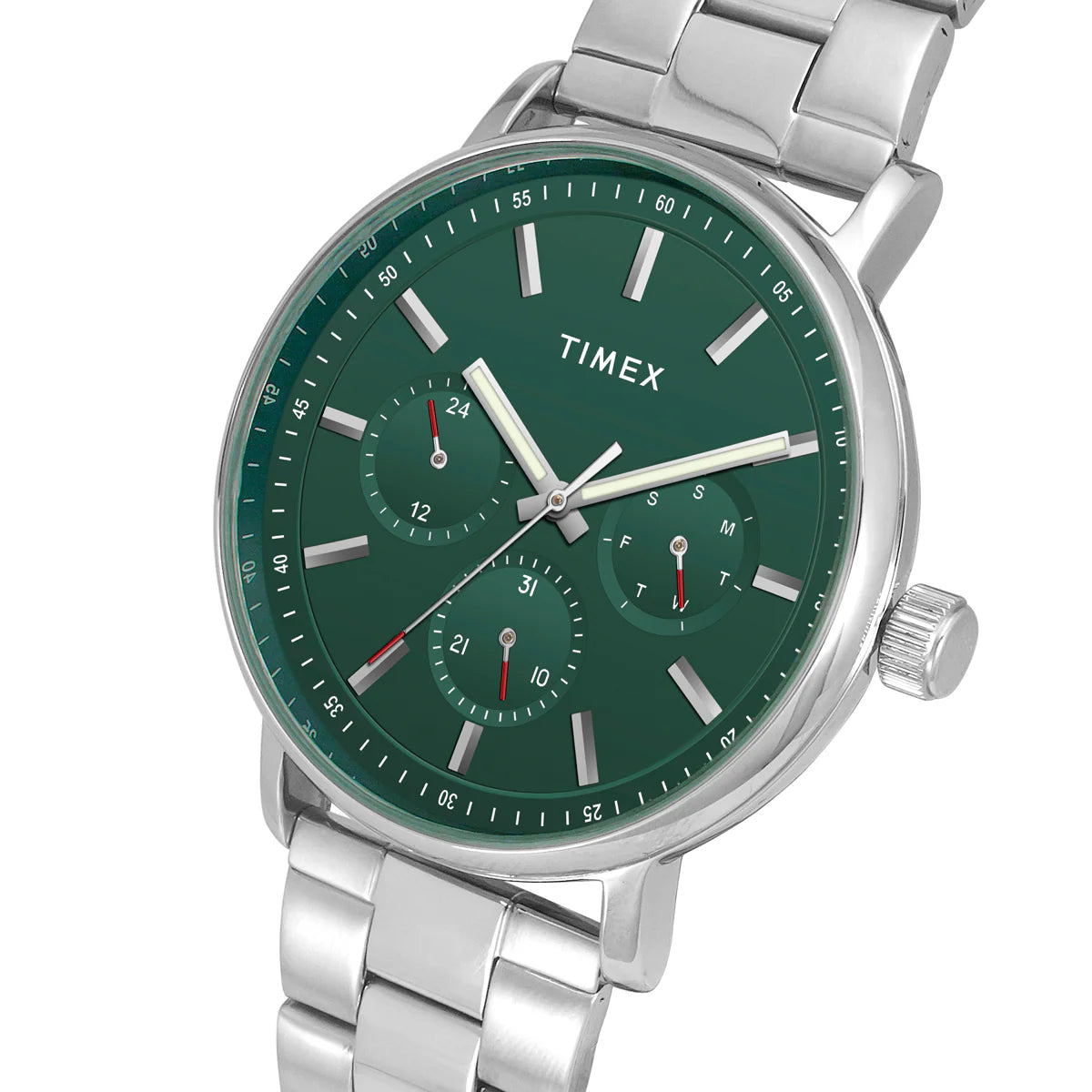 Timex Fashion Men's Green Round Multifunction Dial Watch -TWEG20017