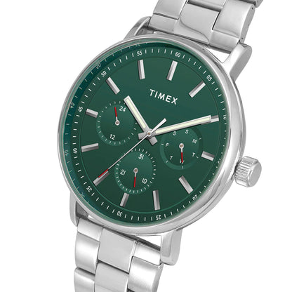Timex Fashion Men's Green Round Multifunction Dial Watch -TWEG20017