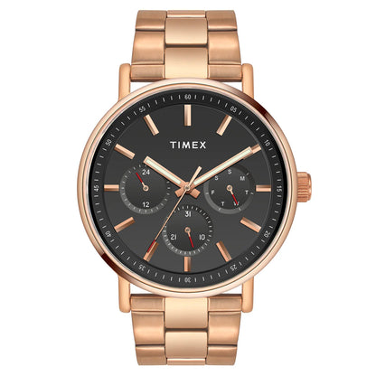 Timex Fashion Men's Black Round Multifunction Dial Watch -TWEG20018