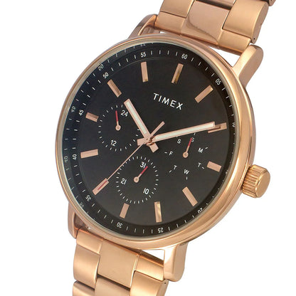 Timex Fashion Men's Black Round Multifunction Dial Watch -TWEG20018