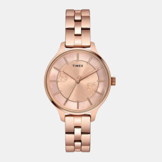 Timex Women's Pink Dial Analog Stainless Steel Watch TWEL14808